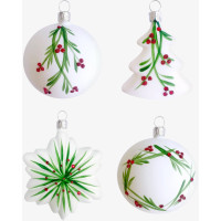 Lasiset joulukoristeet tšekkiläisellä kristallilla