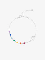 Hopeinen rannekoru Zen kuutiometriä zirkoniaa kanssa