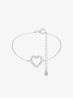 Rannekoru Rakkaus, sydän kuutiokivillä zirkonia